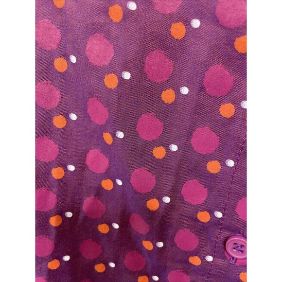 Sophie Catalou Girls Dress‎ 7 8 Purple Polka Dot Pink Cotton Button Back NWT - Picture 8 of 13